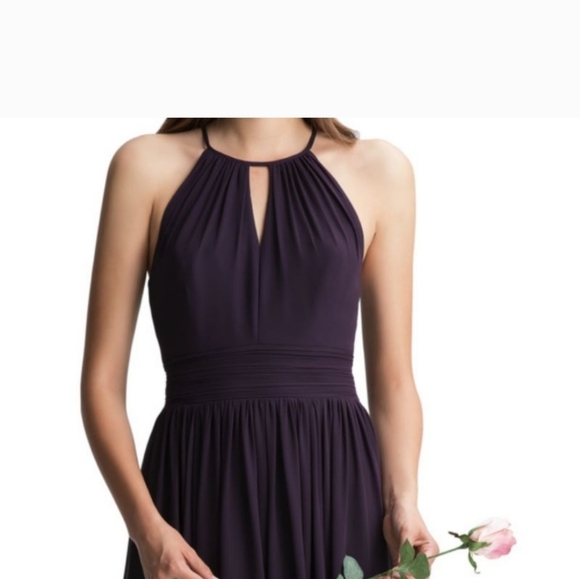 #Levkof Elegant Purple Halter Dress - Picture 9 of 10